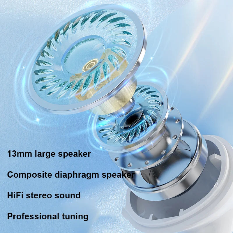 Bluetooth Earphone Wireless Headphone ENC-Calling Noise Cancelling Headset HiFi Stereo Headset Pro4s Earbuds For Xiaomi Air-pods