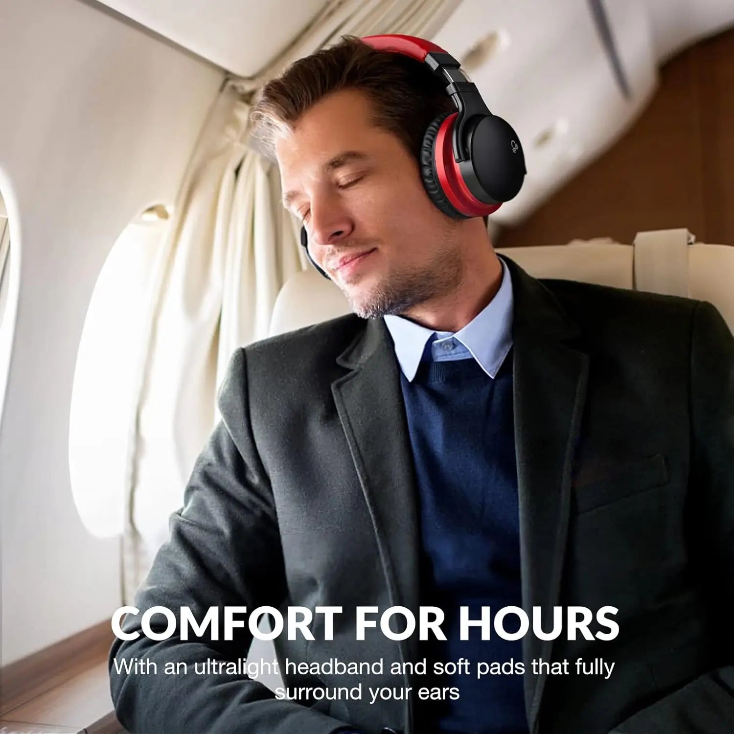 Classic E7 Active Noise Cancelling Headphones with HD Sound, Wireless Bluetooth Over-Ear Comfort for Travel Office Gift