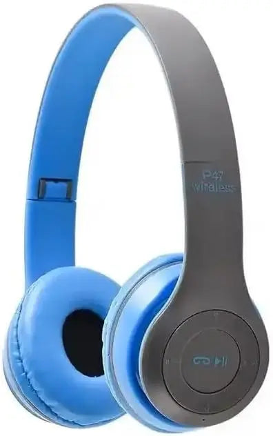 P47 Bluetooth Wireless Headphones Over-Ear Design Plastic Construction with LED Lights Surround Sound for Gaming and School