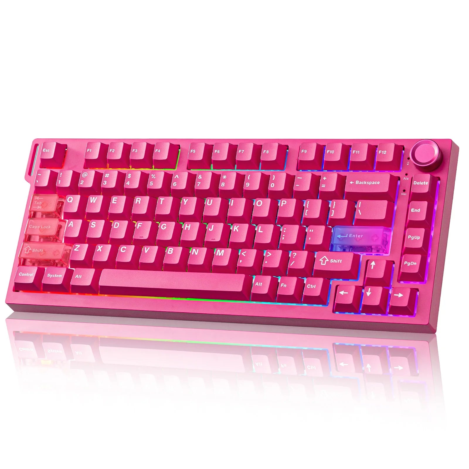 YUNZII RT75 PRO Dual 8K Wireless Gaming Keyboard, Rapid Trigger Mechanical Hall Effect Magnetic Keyboards, RGB Custom SOCD/DKS