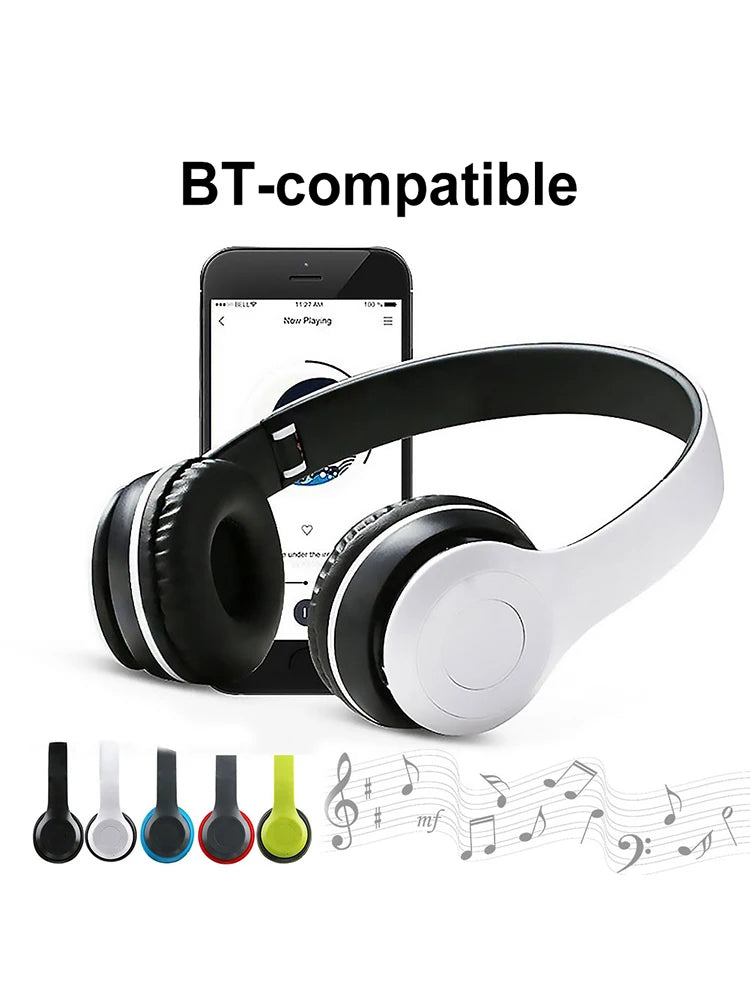 P47 Wireless Over Ear Headset Noise Cancelling Bluetooth-Compatible 5.0 Gaming Headphone Card Mp3 Player Support Hands-Free