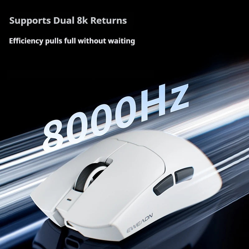 EWEADN S9 Wireless Gaming Mouse with PAW3950/3395 Sensor, Ultra-Fast Tracking, Programmable via Driver, Lightweight, Ergonomic