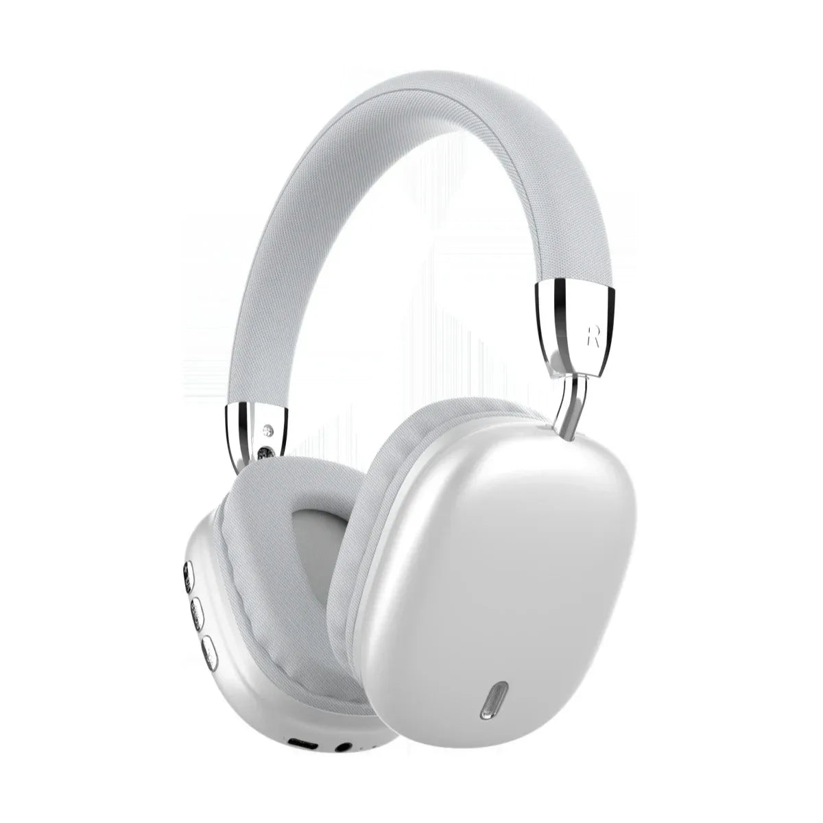 Premium Wireless Bluetooth Headphones Over Ear Foldable Headset with Mic Deep Bass HiFi Stereo Earphones Black Silver