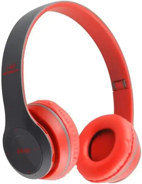 P47 Bluetooth Wireless Headphones Over-Ear Design Plastic Construction with LED Lights Surround Sound for Gaming and School