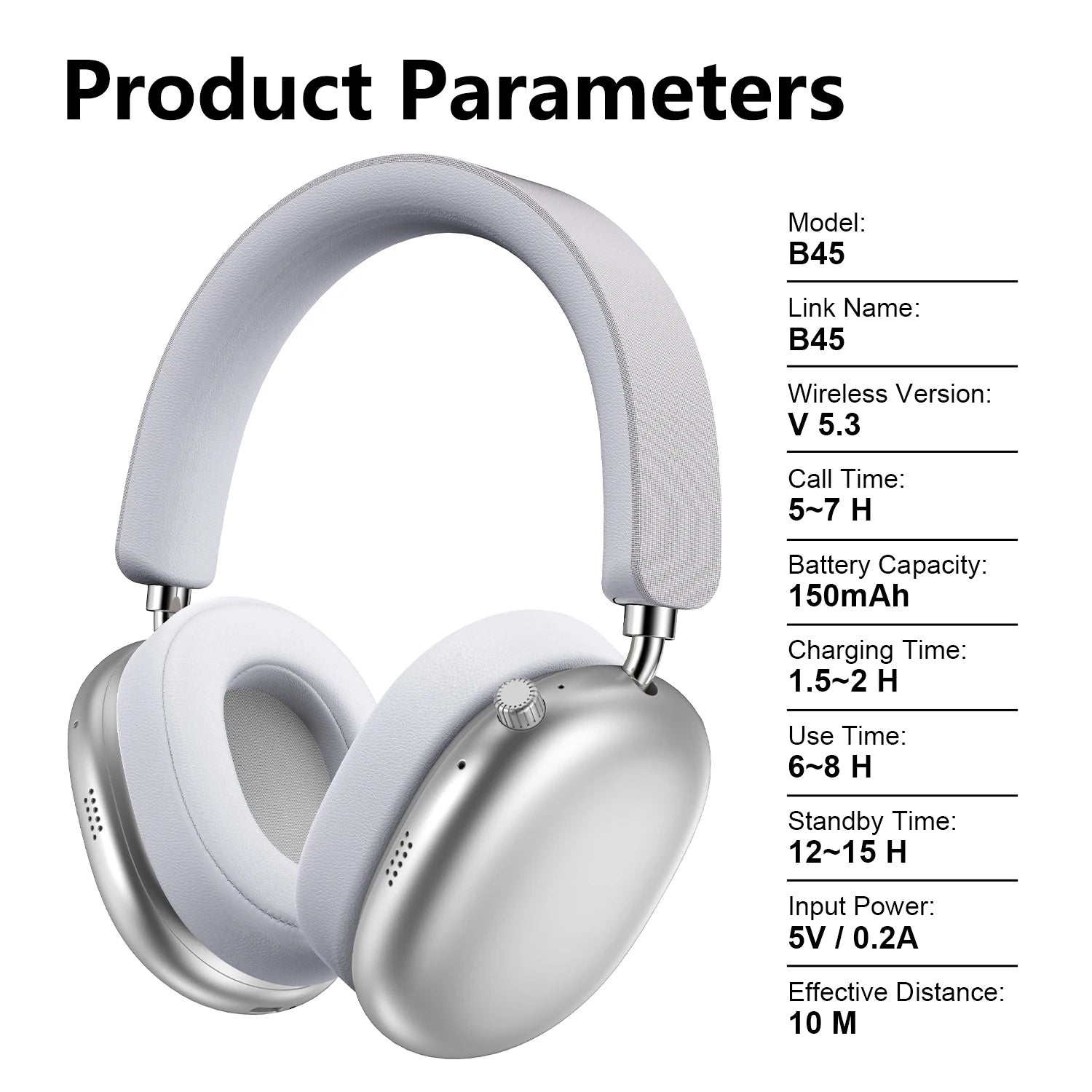 Hot Wireless Bluetooth Headphones Noise Cancelling Earphones Mic Over Ear Sports Gaming Headset For Apple