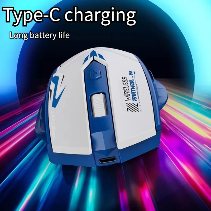 Bluetooth 5.2 Mouse Dual-Mode 2.4G Wireless Mouse 6 Buttons Gaming Mice Rechargeable Mouse 1600 DPI For PC Laptop Macbook